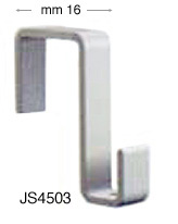 Ganci per pareti mobili, colore bianco - mm 16 - confez.10 pz