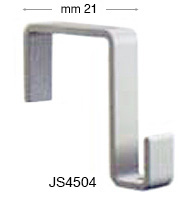 Ganci per pareti mobili, colore bianco - mm 21 - confez.10 pz