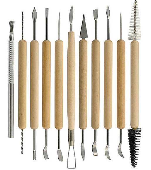 Kit di 11 attrezzi per la lavorazione della ceramica