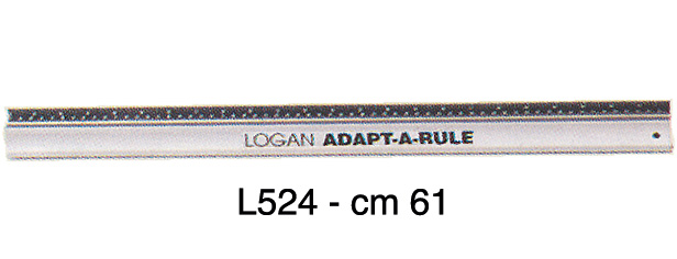 Riga Logan Adapt-a-Rule cm 61 con misurazione cm e inches
