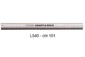 Riga Logan Adapt-a-Rule cm 101 con misurazione cm e inches