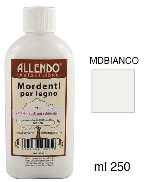 Mordente per legno - Flacone da 250 ml - Bianco - MDBIANCO