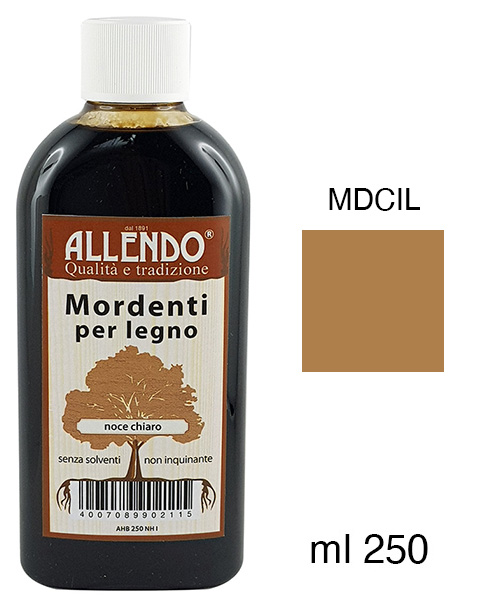 Mordente per legno - Flacone da 250 ml - Noce chiaro - MDCIL