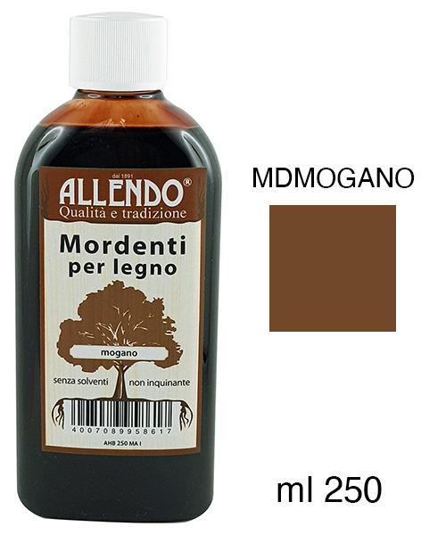 Mordente per legno - Flacone da 250 ml - Mogano - MDMOGANO