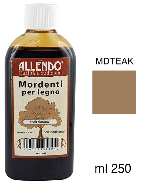 Mordente per legno - Flacone da 250 ml - Teak - MDTEAK