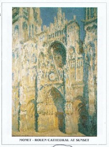 Poster: Monet: Cathedral at Sunset - cm 24x30