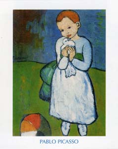 Poster: Picasso: Femme au pigeon - cm 60x80