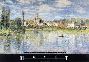 Poster su telaio: Monet: Vetheuil - cm 135x80