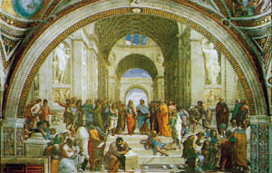 Poster: Raffaello: Scuola di Atene - cm 120x90