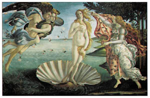 Poster: Botticelli: Nascita di Venere - cm 90x60