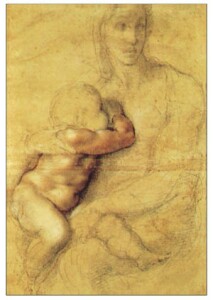 Poster: Michelangelo: Madonna col Bambino - cm 60x90