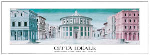 Poster su telaio: Anonimo: Città ideale - cm 140x39