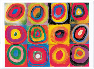 Poster: Kandinsky: Farbstudie - cm 80x60