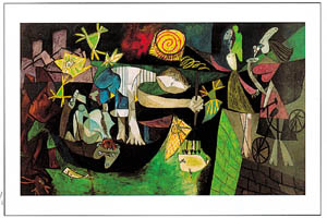Poster: Picasso: Pêche de nuit - cm 80x60