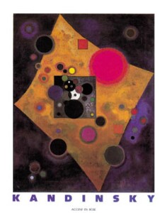 Poster: Kandinsky: Accent en Rose - cm 87x109