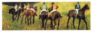 Poster: Degas: Racehorses - cm 35x100