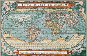 Poster su telaio: Typus Orbis Terrarum - cm120x80