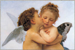 Poster: Bouguereau: First Kiss (dettaglio) - cm 80x60