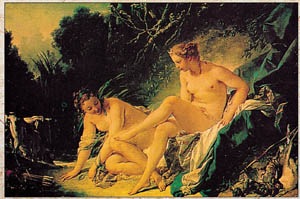 Poster su telaio: Boucher: Diana al bagno - cm 120x90