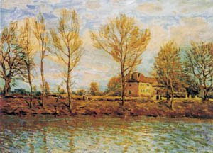 Poster: Sisley: L'ile de la jatte - cm 80x60