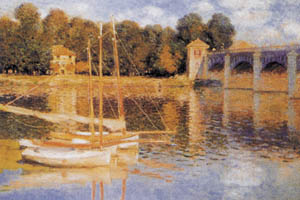 Poster su telaio: Monet: Ponte Argenteuil - cm 120x90