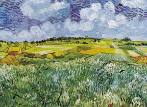 Poster: Van Gogh: Pianura vicino Auvers - cm 80x60