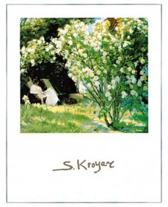 Poster su telaio: Kroyer: Rosen Garten - cm 120x90