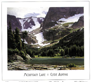 Poster: Aspevig: Mountain Lake - cm 68x78