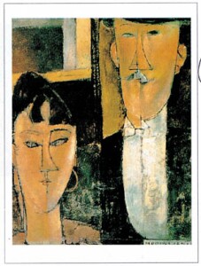 Poster: Modigliani: Gli sposi - cm 60x80