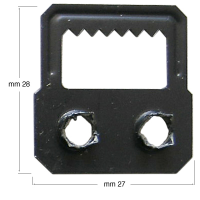 Attaccaglie 2 fori con punte aguzze - nere - 500pz