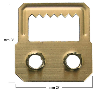 Attaccaglie 2 fori ottonate con punte aguzze - 7500pz