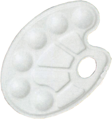 Tavolozze ovali in plastica cm 17x22