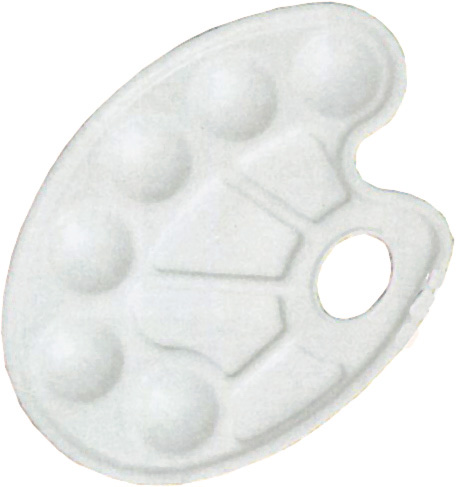 Tavolozze ovali in plastica - cm 17x22