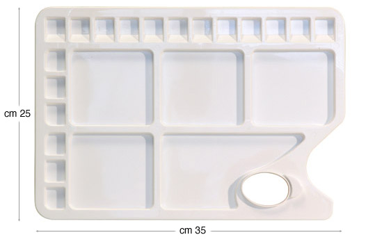 Tavolozze rettangolari in plastica - cm 25x35