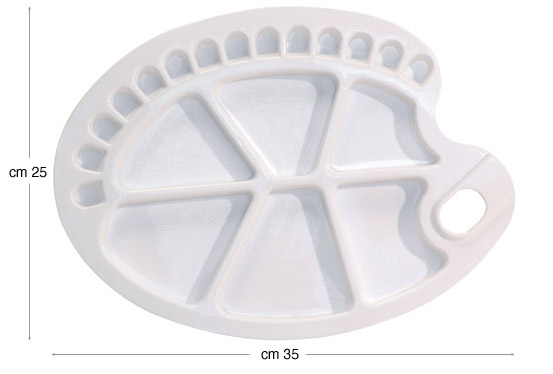 Tavolozze ovali in plastica cm 25x35