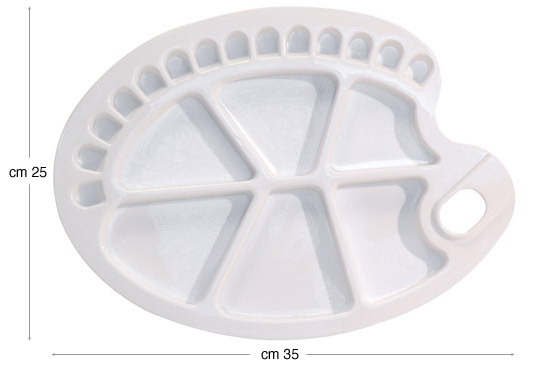 Tavolozze ovali in plastica - cm 25x35