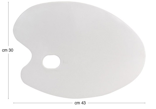 Tavolozze ovali in plastica - cm 30x43