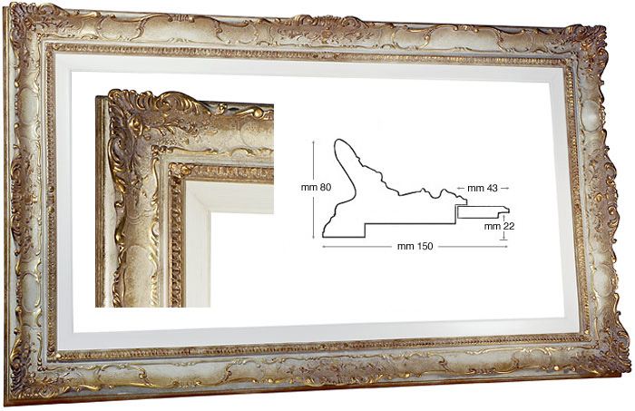 Cornice decorata Roma cm 60x120 con pass