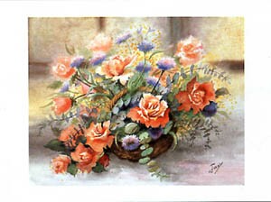 Stampa: Jany: Bouquet - cm 70x50