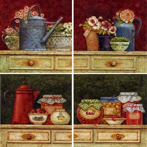 Serie di 4 stampe: Cassetti - cm 30x30