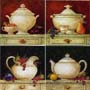 Serie di 4 stampe: Barjot: Zuppiere - cm 30x30