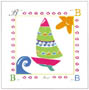 Stampa: Serie Baby Alphabet: Barca - cm 30x30