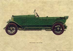 Stampa: Macchine d'epoca: Vauxhall - cm 35x25