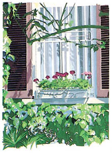 Stampa: Doi: Balcone fiorito - cm 50x70