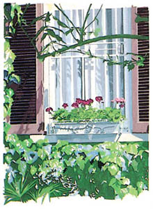 Stampa: Doi: Balcone fiorito - cm 35x50