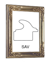 Cornice Siena argento cm 40x50 senza passepartout