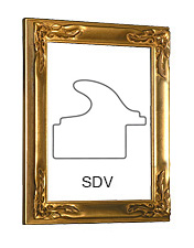 Cornice Siena oro cm 50x60 senza passepartout