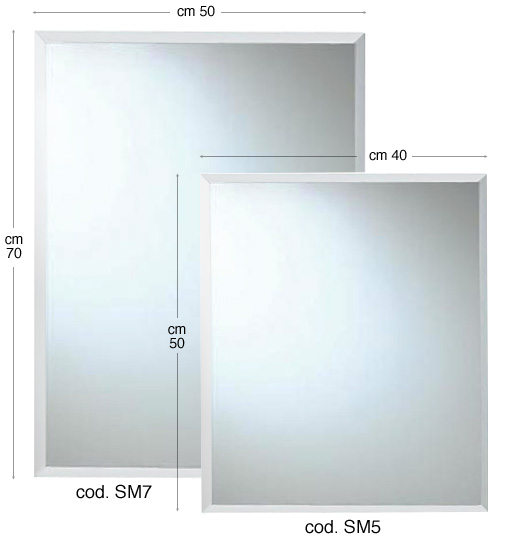 Specchi molati cm 50x70 - spessore mm 4