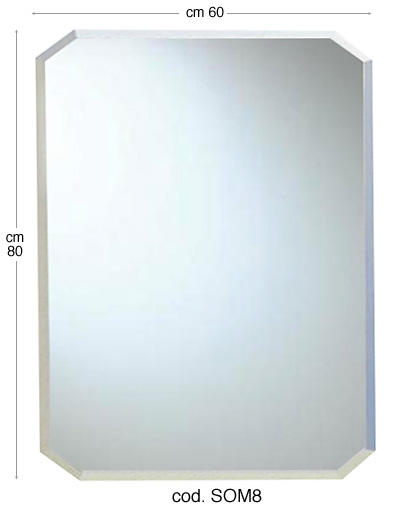 Specchi ottagonali molati cm 60x80 - spessore mm 4