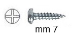 Viti zincate testa bombata mm 2,9x7  -  Conf. 1000 viti